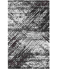 Tappeto Arredo ESSENZA NERO disegno moderno astratto contemporaneo, multiuso lavabile antiscivolo cm.115x175