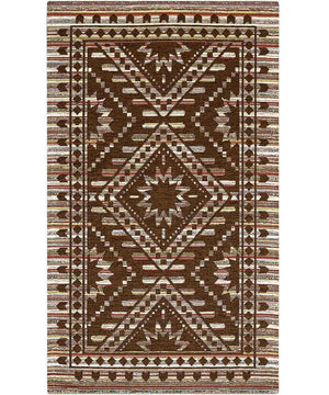 Tappeto Arredo KENYA MARRONE salotto soggiorno camera, disegno kilim etnico africano, multiuso lavabile antiscivolo cm.140x200