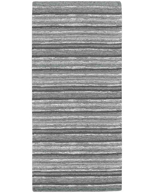 Tappeto passatoia moderno LAOS GRIGIO disegno a righe multicolore, tappetino bagno ingresso multiuso lavabile antiscivolo cm.55x80