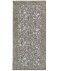 Tappeto passatoia moderno MALESIA FANGO disegno giungla tropicale natura foglie felci, arredo cucina corridoio multiuso lavabile antiscivolo cm.55x140