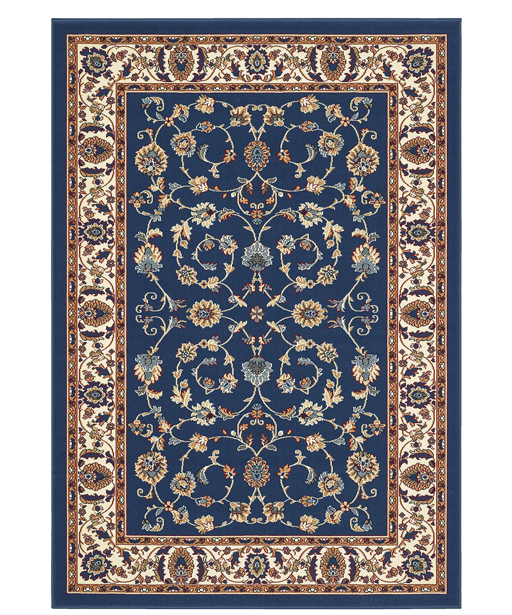 Tappeto P2079 azzurro cm.280x470 motivo classico orientale persiano, economico resistente facile da pulire