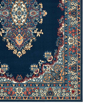 Tappeto P6210 blu cm.280x470 stile orientale persiano, economico resistente facile da pulire