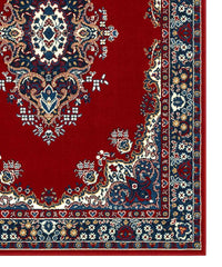 Tappeto P6210 rosso cm.280x570 stile orientale persiano, economico resistente facile da pulire