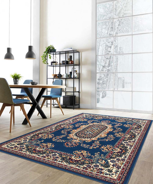 Tappeto ROYAL SHIRAZ 2063 AZZURRO cm.160x230 arredo salotto disegno orientale persiano classico