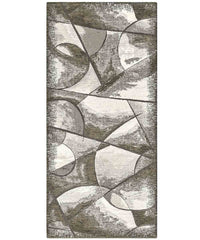 Tappeto moderno UNIVERSO FANGO astratto quadro arte contemporanea, passatoia cucina multiuso lavabile in lavatrice e anti-scivolo cm.55x140