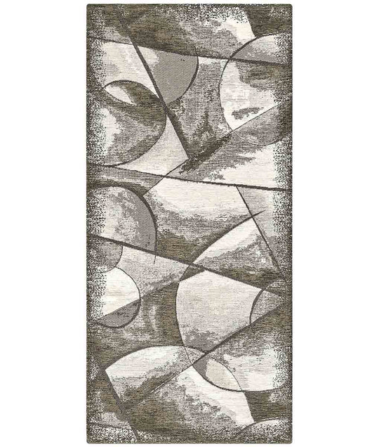 Tappeto moderno UNIVERSO FANGO astratto quadro arte contemporanea, passatoia cucina multiuso lavabile in lavatrice e anti-scivolo cm.55x140