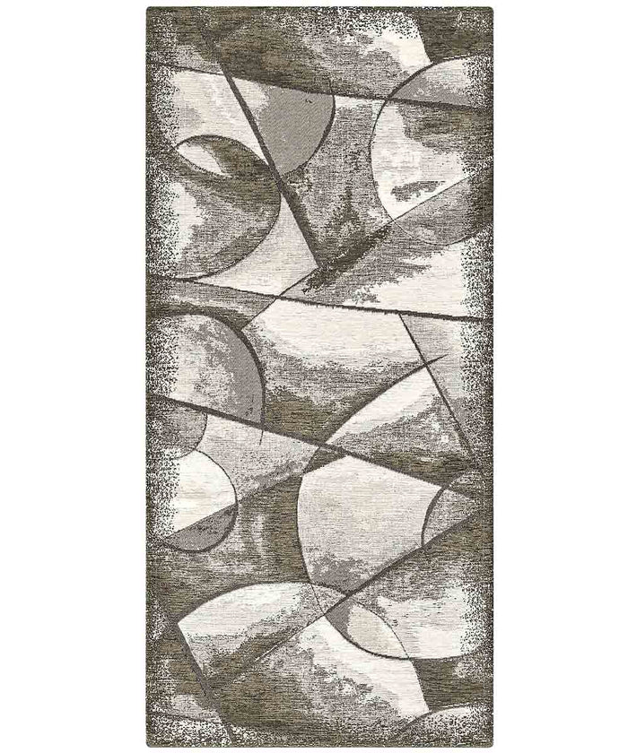 Tappeto moderno UNIVERSO FANGO astratto quadro arte contemporanea, passatoia cucina multiuso lavabile in lavatrice e anti-scivolo cm.55x190