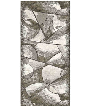 Tappeto moderno UNIVERSO FANGO astratto quadro arte contemporanea, tappetino bagno multiuso lavabile in lavatrice e anti-scivolo cm.55x80