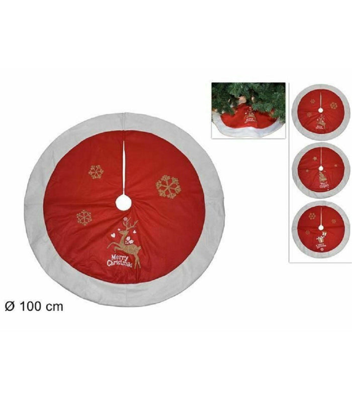 Tappeto Albero Di Natale Gonna Copertura Sottoalbero Natale 100cm Vari Modelli         