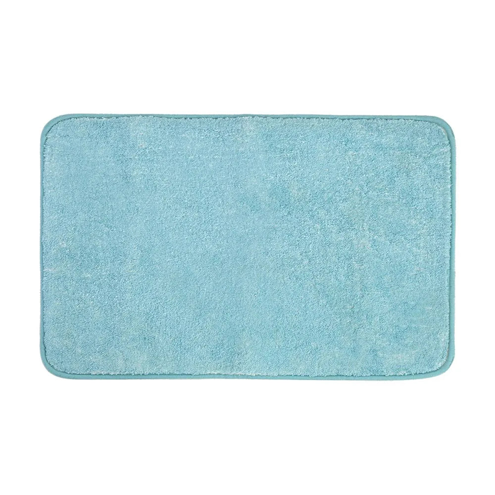 Tappeto antiscivolo bagno 45x75 cm verde acqua in poliestere