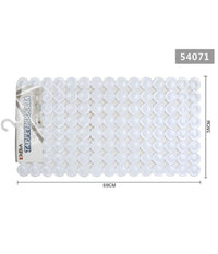 Tappeto Antiscivolo Cerchi Bianco Vasca Doccia Rettangolare Bagno 38x68cm 54071         