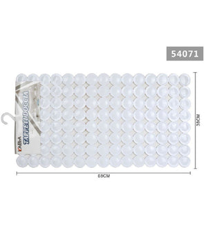 Tappeto Antiscivolo Cerchi Bianco Vasca Doccia Rettangolare Bagno 38x68cm 54071         