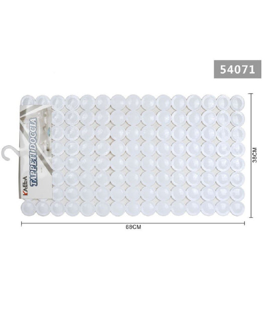 Tappeto Antiscivolo Cerchi Bianco Vasca Doccia Rettangolare Bagno 38x68cm 54071         