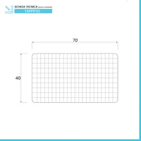 Tappeto Antiscivolo In PVC Per Doccia Mosaico Tortora 40x70 Cm