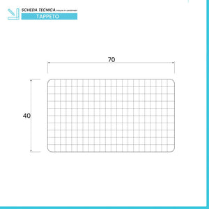 Tappeto Antiscivolo In PVC Per Doccia Mosaico Tortora 40x70 Cm