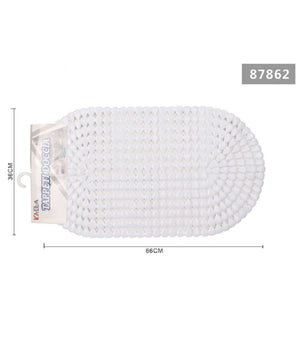 Tappeto Antiscivolo Ovale Diamante Bianco Per Vasca Bagno Doccia 36 X 66cm 87862         