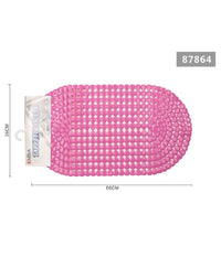 Tappeto Antiscivolo Ovale Diamante Rosa Per Vasca Bagno Doccia 36 X 66 Cm 87864         