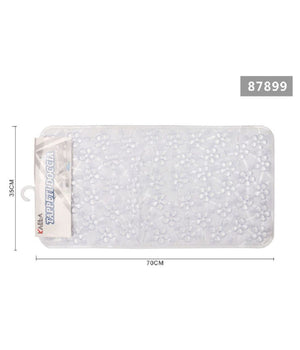 Tappeto Antiscivolo Rettangolare Bagno Vasca Doccia Loto Bianco 36 X 70 Cm 87899         