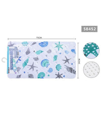 Tappeto Antiscivolo Rettangolare Bagno Vasca Doccia Oggetti Marini 35x70cm 58452         