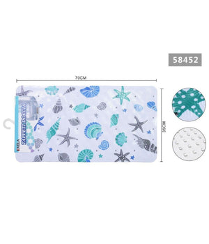 Tappeto Antiscivolo Rettangolare Bagno Vasca Doccia Oggetti Marini 35x70cm 58452         