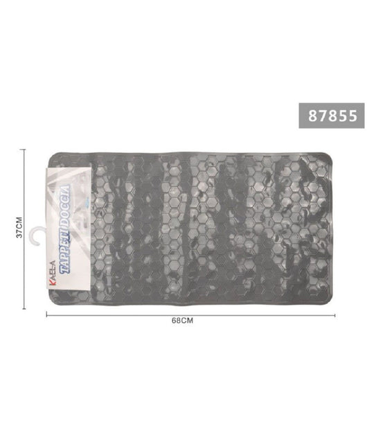 Tappeto Antiscivolo Rettangolare Per Bagno Doccia Nido Ape Grigio 37x68cm 87855         