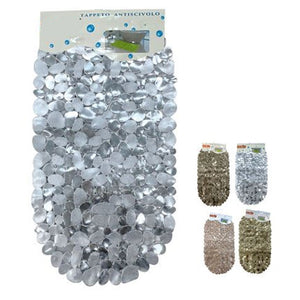 Trade Shop - Tappeto Antiscivolo Tappetino Design Sassolini Per Vasca Bagno Doccia 68x35cm 59310         