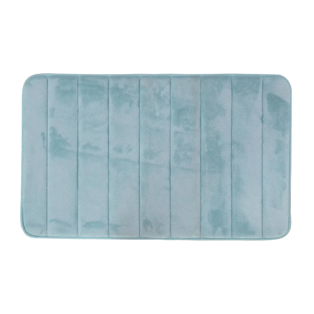 Tappeto bagno 100% poliestere 45x75 acquamarina antiscivolo  Memo