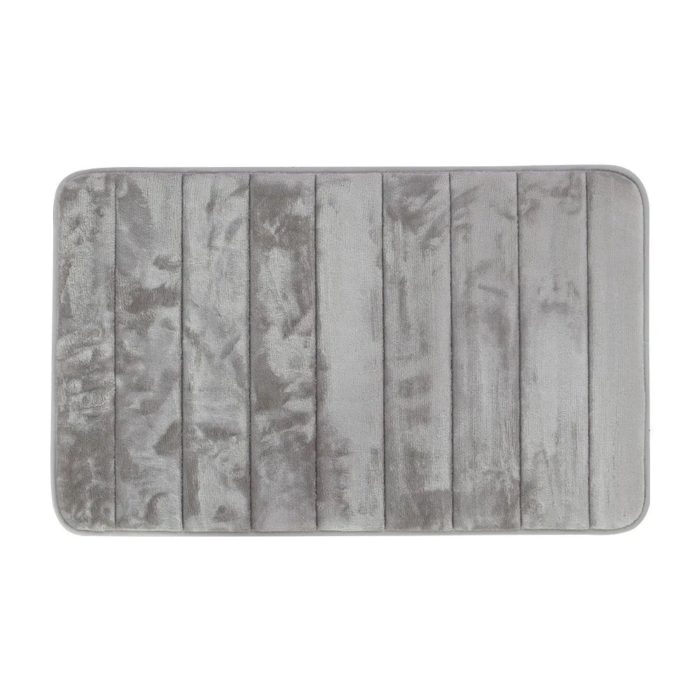 Tappeto bagno 100% poliestere 45x75 grigio antiscivolo  Memo