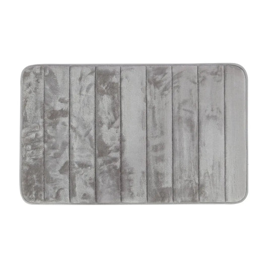 Tappeto bagno 100% poliestere 45x75 grigio antiscivolo  Memo