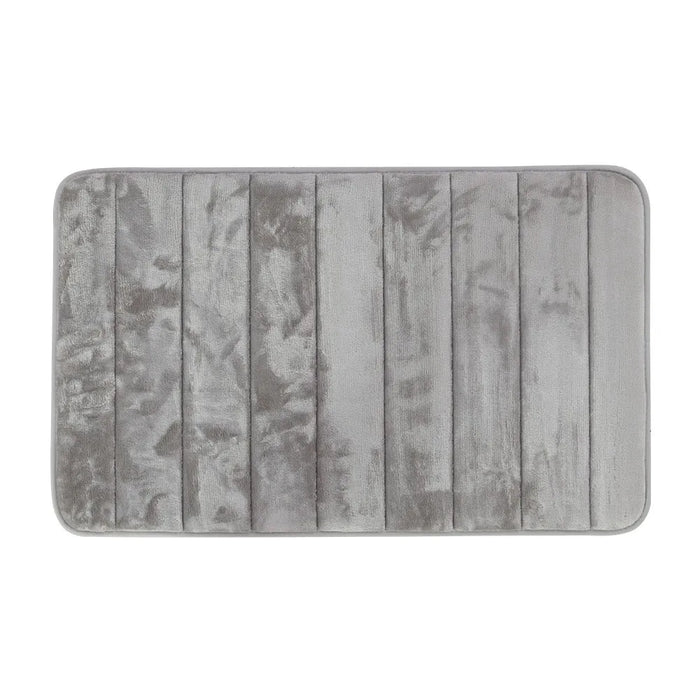 Tappeto bagno 100% poliestere 45x75 grigio antiscivolo  Memo