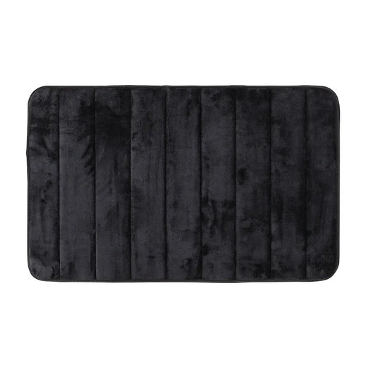 Tappeto bagno 100% poliestere 45x75 nero antiscivolo  Memo