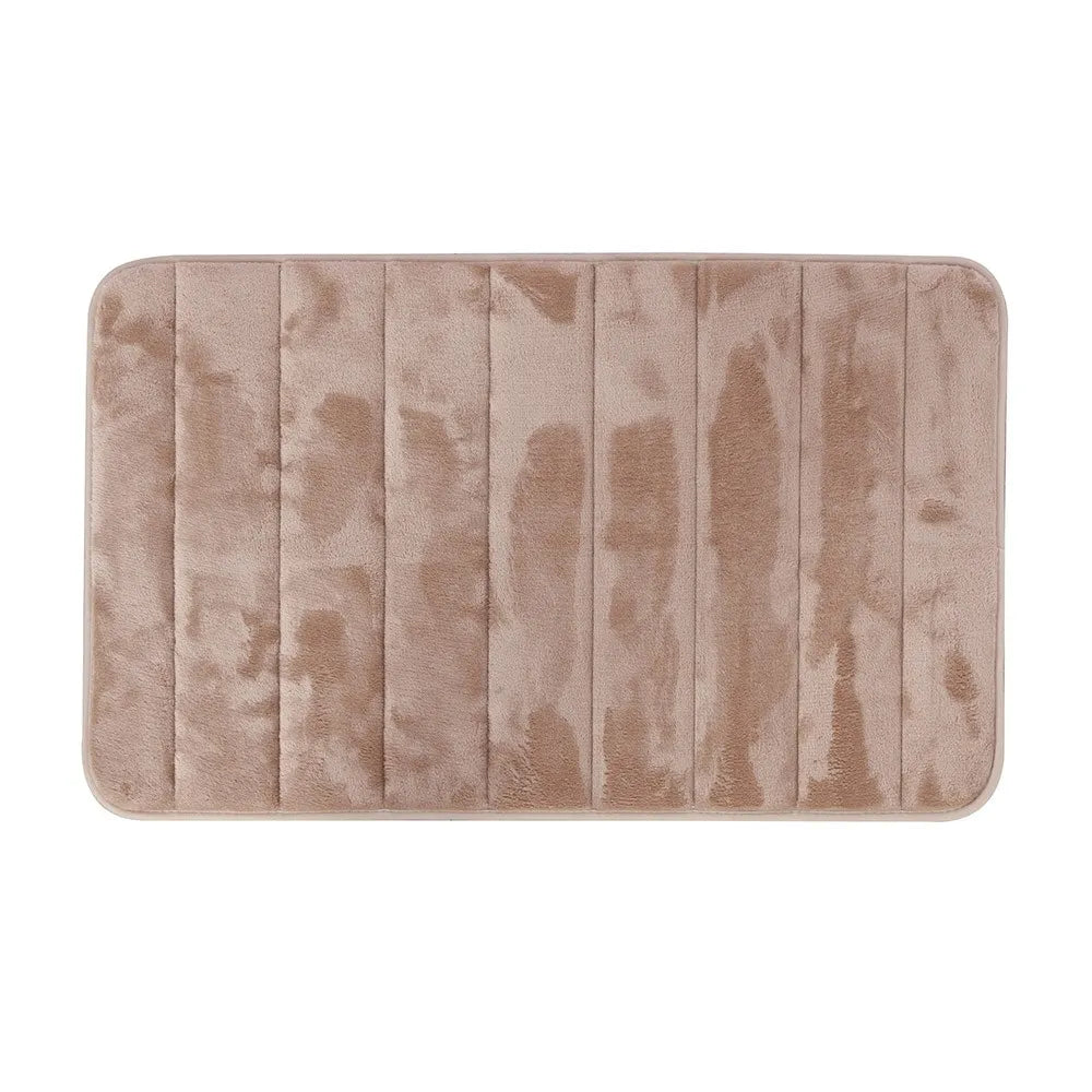 Tappeto bagno 100% poliestere 45x75 tortora antiscivolo  Memo