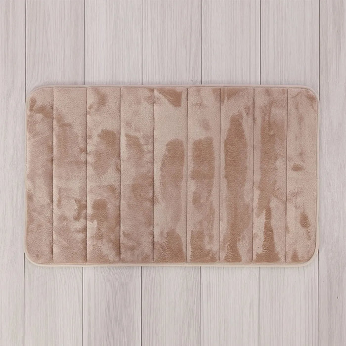 Tappeto bagno 100% poliestere 45x75 tortora antiscivolo  Memo