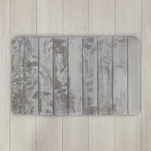 Tappeto bagno 100% poliestere 50x90 grigio antiscivolo  Memo