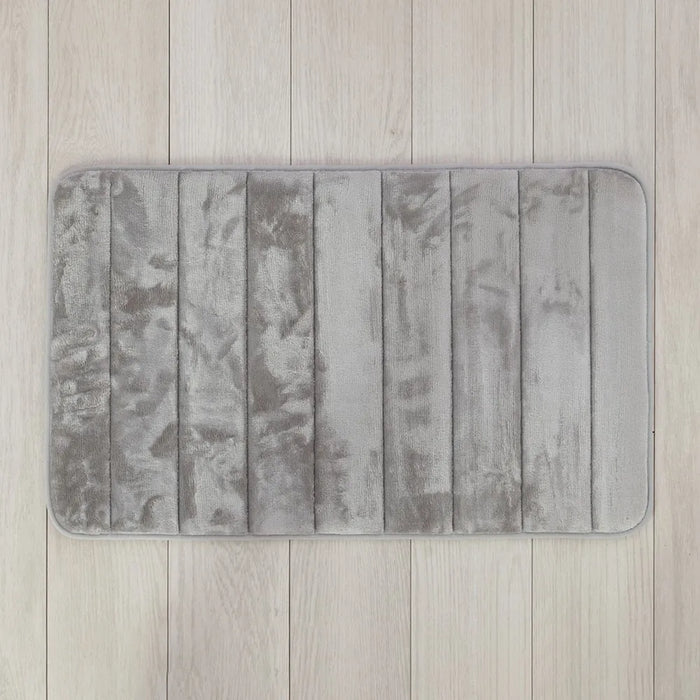 Tappeto bagno 100% poliestere 50x90 grigio antiscivolo  Memo