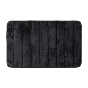 Tappeto bagno 100% poliestere 50x90 nero antiscivolo  Memo