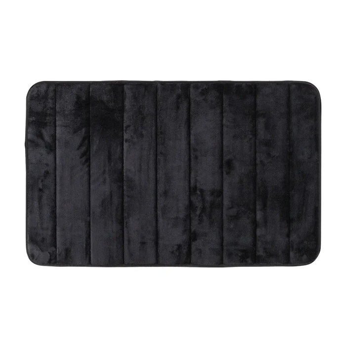 Tappeto bagno 100% poliestere 50x90 nero antiscivolo  Memo