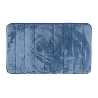 Tappeto bagno 100% poliestere 50x90 turchese cobalto antiscivolo  Memo