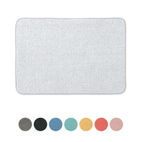 Tappeto bagno bianco 60x40 cm in microfibra antiscivolo Spring