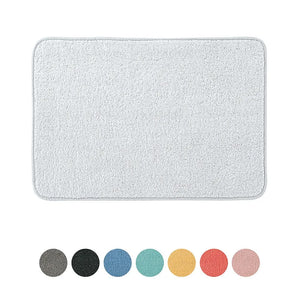 Tappeto bagno bianco 60x40 cm in microfibra antiscivolo Spring