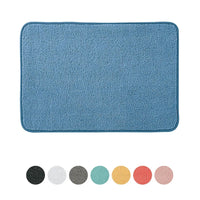 Tappeto bagno blu 60x40 cm in microfibra antiscivolo Spring