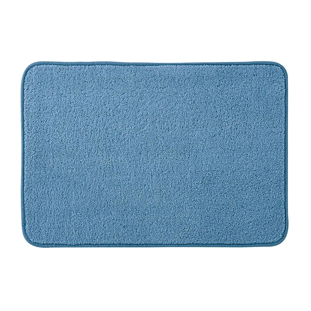 Tappeto bagno blu 60x40 cm in microfibra antiscivolo Spring