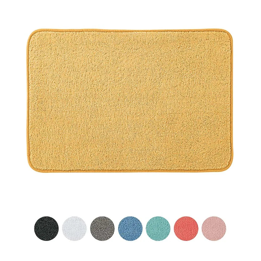 Tappeto bagno giallo 60x40 cm in microfibra antiscivolo Spring