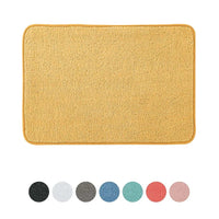 Tappeto bagno giallo 60x40 cm in microfibra antiscivolo Spring