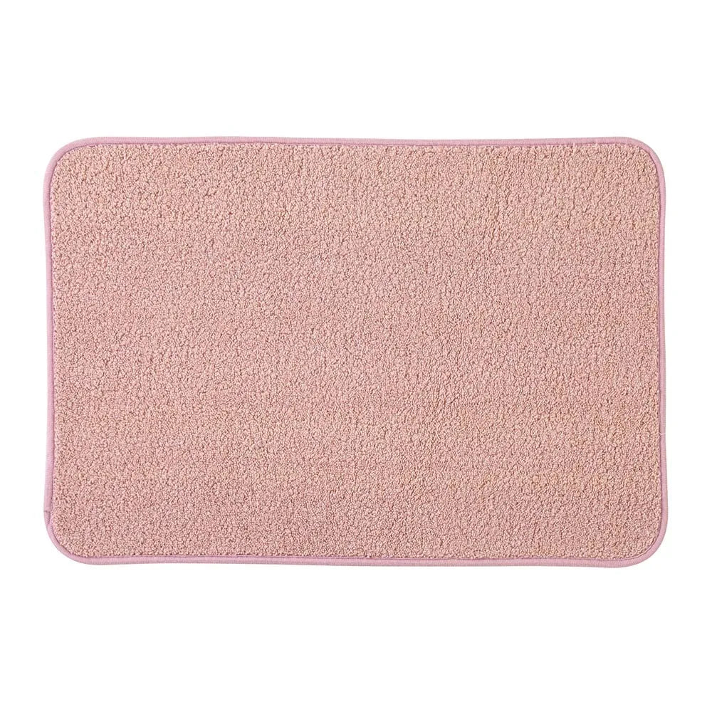 Tappeto bagno rosa 60x40 cm in microfibra antiscivolo Spring