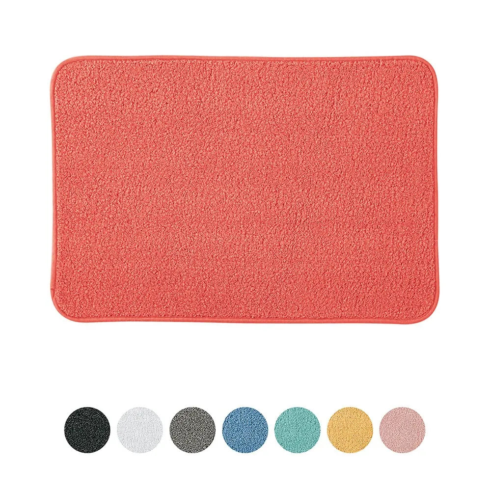 Tappeto bagno rosso 60x40 cm in microfibra antiscivolo Spring