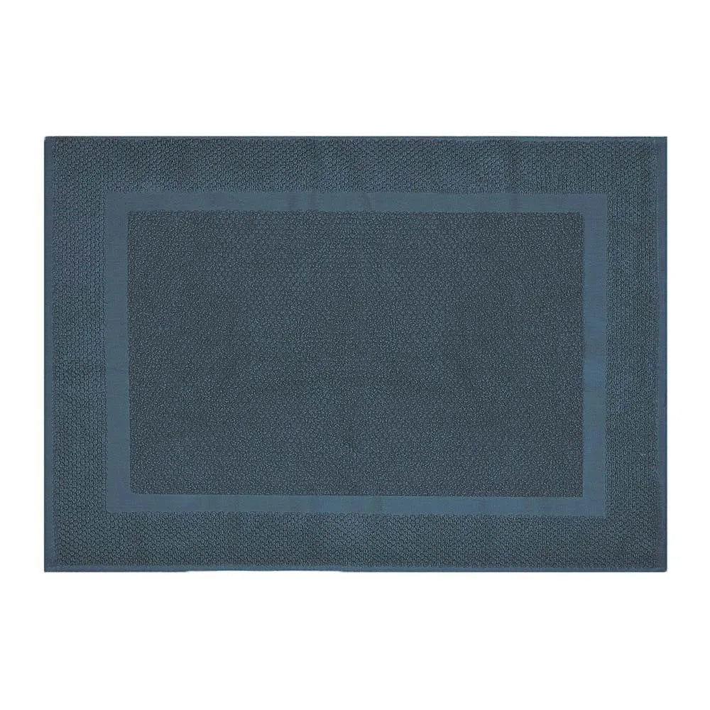 Tappeto bagno scendi doccia 100% cotone turchese cobalto 45x65 cm