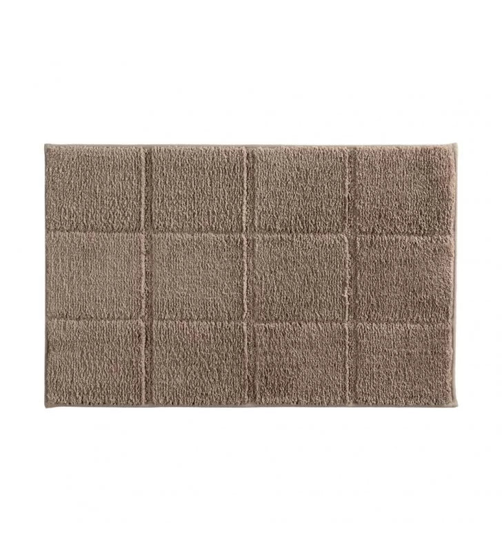 Tappeto beige in microfibra 60X110 cm - Serie Square cod 81951