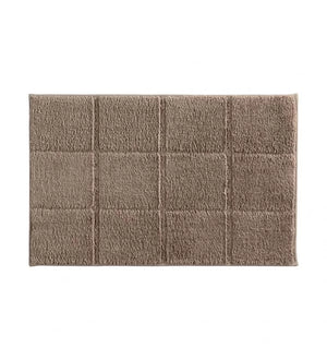 Tappeto beige in microfibra 60X110 cm - Serie Square cod 81951