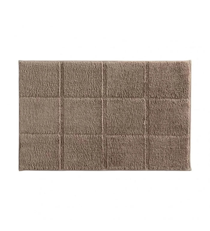 Tappeto beige in microfibra 60X110 cm - Serie Square cod 81951